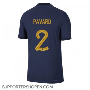 Frankrike Benjamin Pavard #2 Hemma Matchtröja VM 2022 Kortärmad